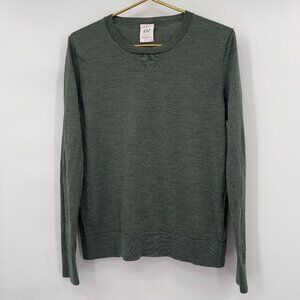 GAP Men’s 100% Merino Wool Crew Neck Sweater Green Size L